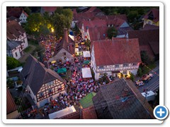 Blick von oben auf das Braufest