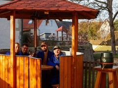 Das neue Häuschen, aus dem alten Kessel gebaut von unseren Nachwuchsbrauern!