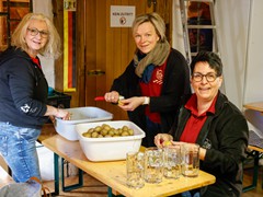 Mittagessen in Arbeit